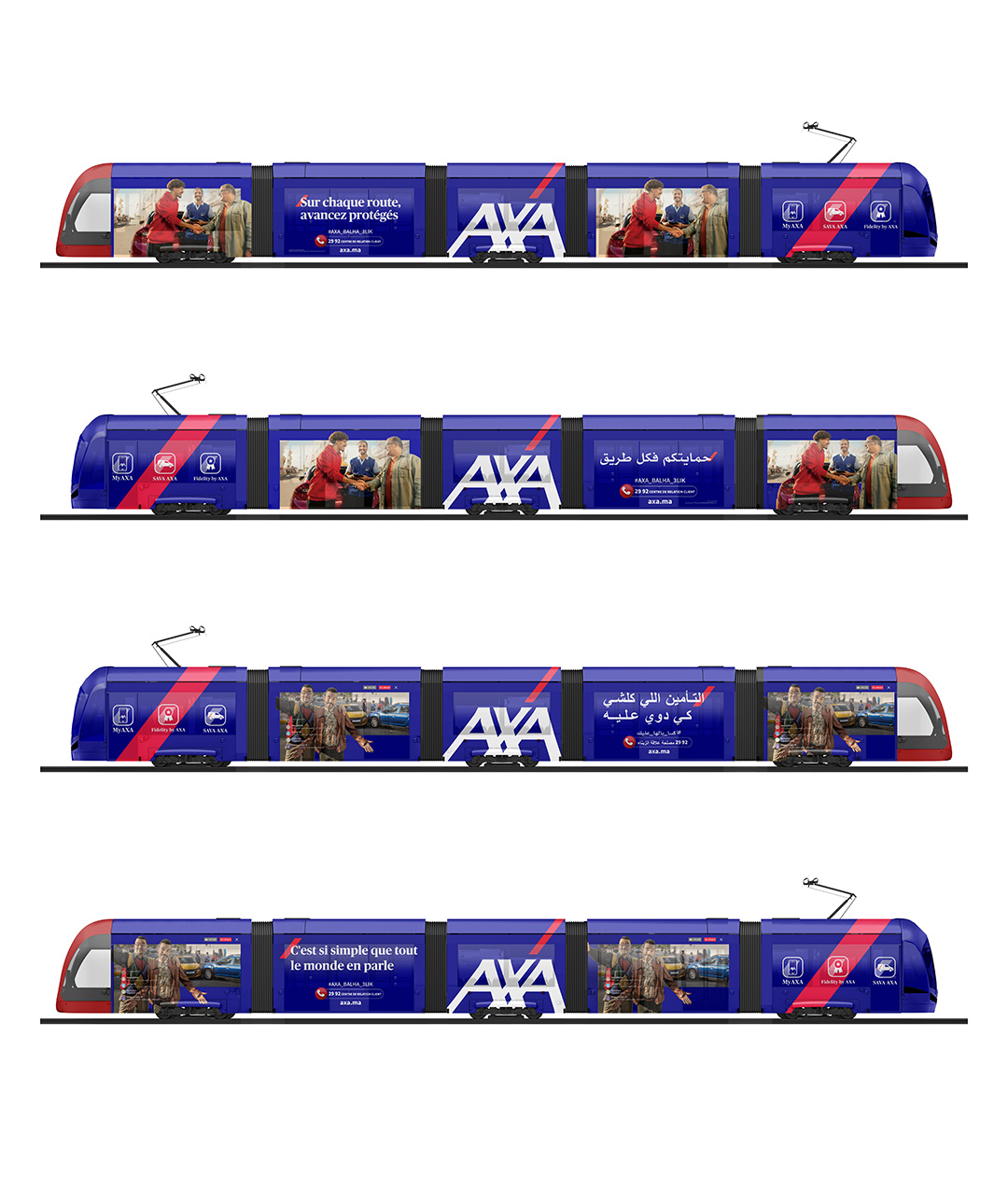 AXA Tramway Campaign Visuals